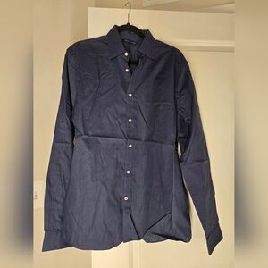 Tommy Hilfiger Slim Fit Large Navy Button Up Shirt